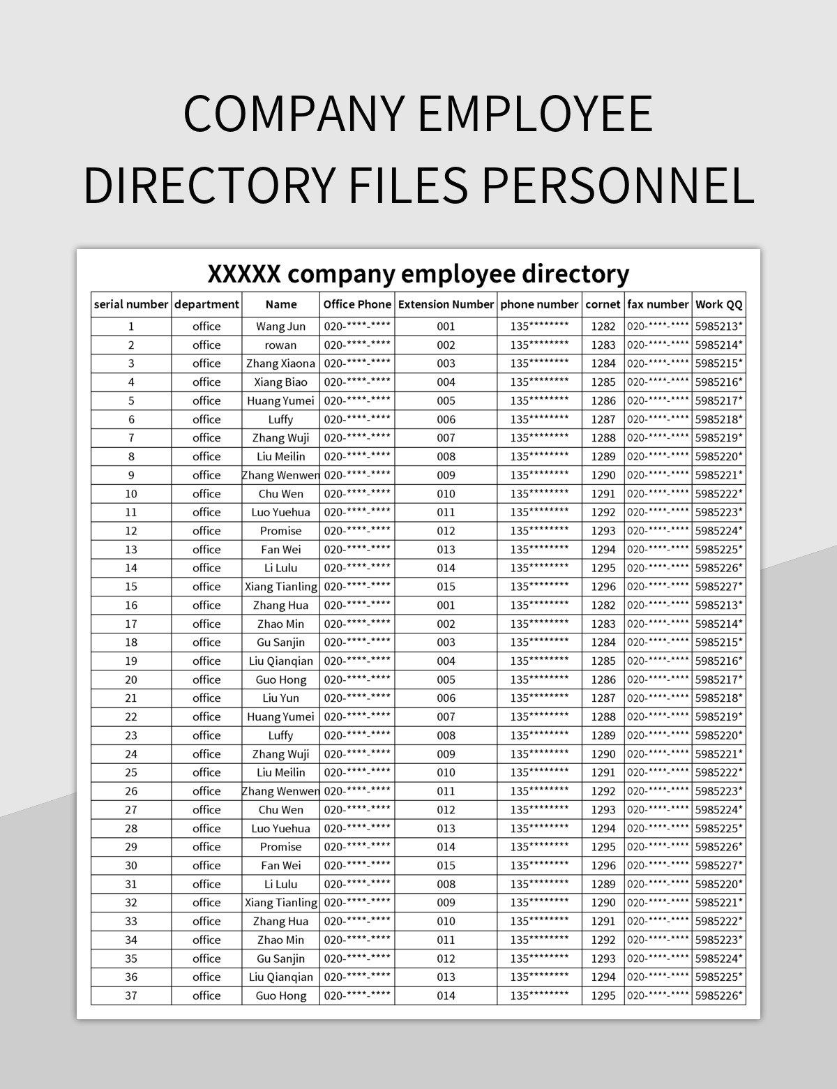 Free Phone Directory Templates For Google Sheets And Microsoft Excel 
