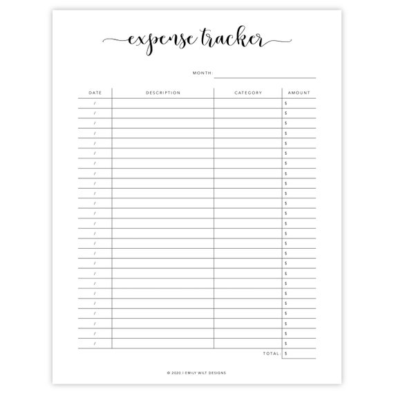 Free Printable Budget And Expense Tracking Worksheet Download Free