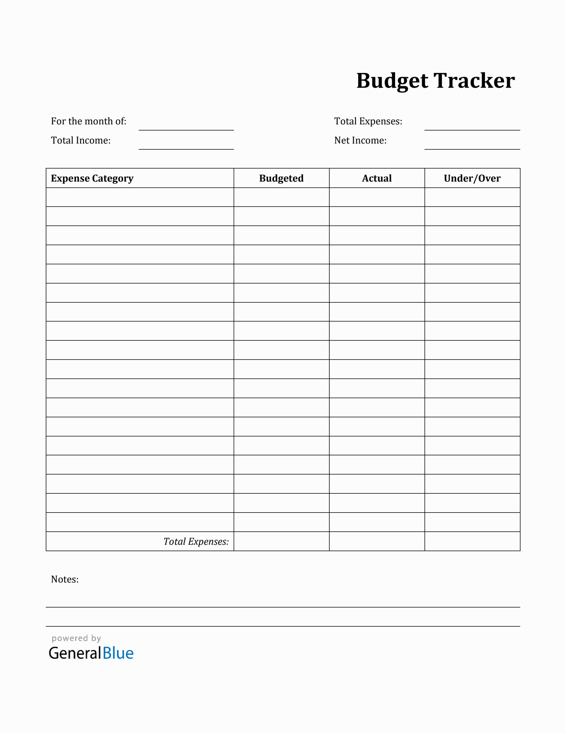 Free Printable Budget And Expense Tracking Worksheet Download Free 