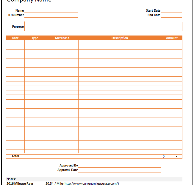 Free Printable Business Expense Forms Printable Forms Free Online