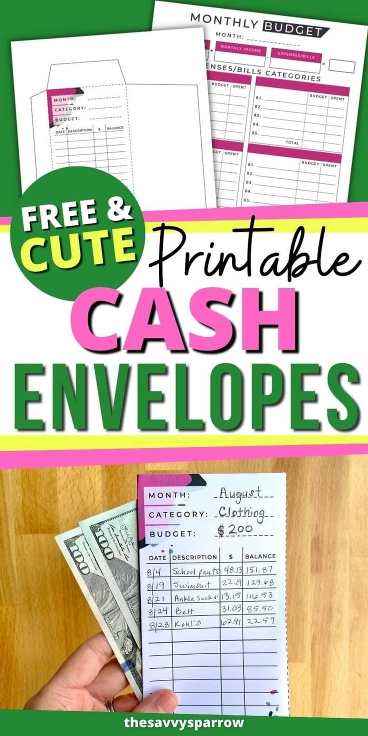 FREE Printable Cash Envelope Templates To Help You ROCK Your Budget 