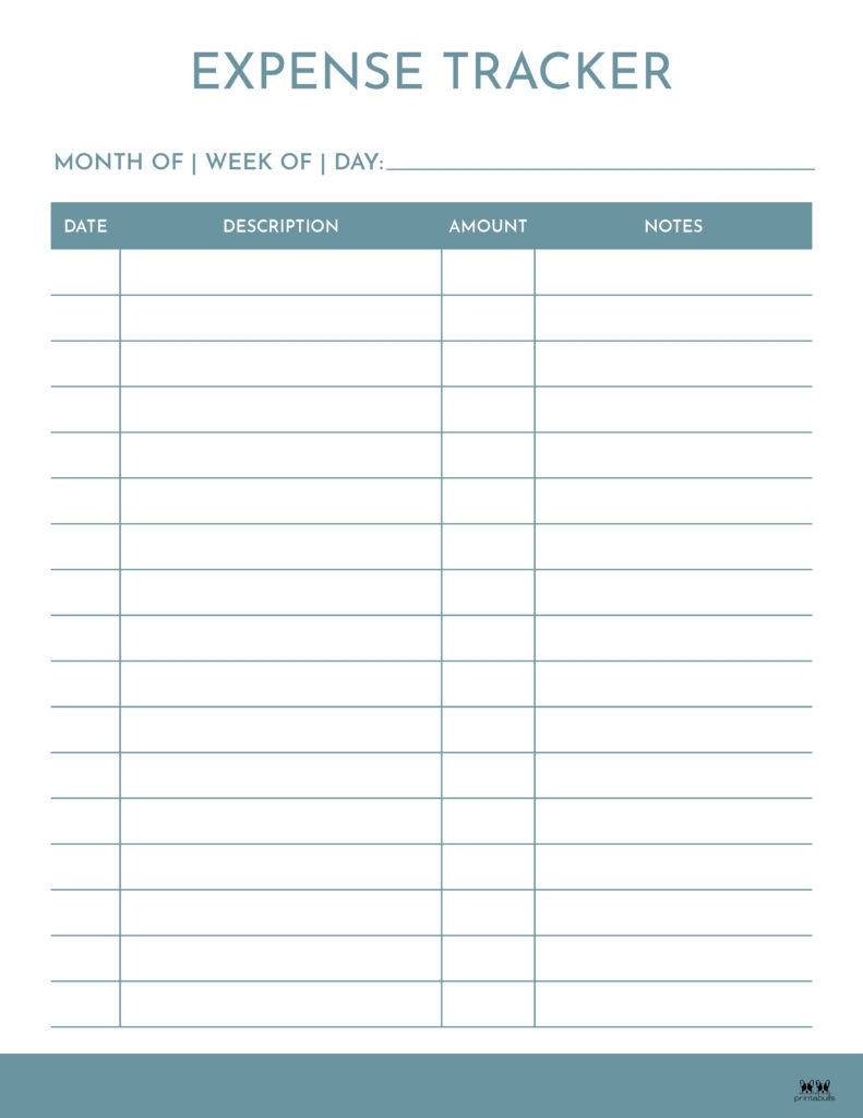 Free Printable Easy Weekly Expense Tracker Goldenrolf