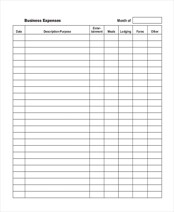 Free Printable Expense Account Forms Printable Forms Free Online