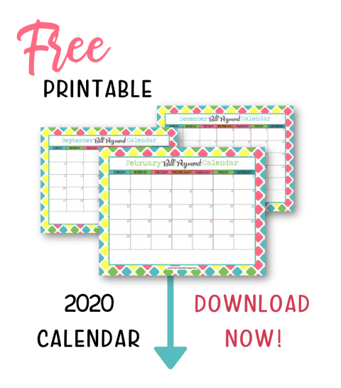 Free Printable Expense Calendar For Home Budget Hassle Free Savings