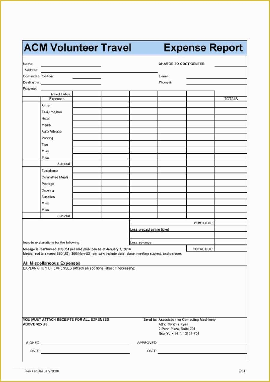 Free Printable Expense Reports Templates Of 40 Expense Report Templates 