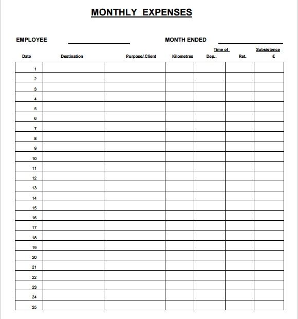 Free Printable Expense Sheet Pdf Budgeting Worksheets