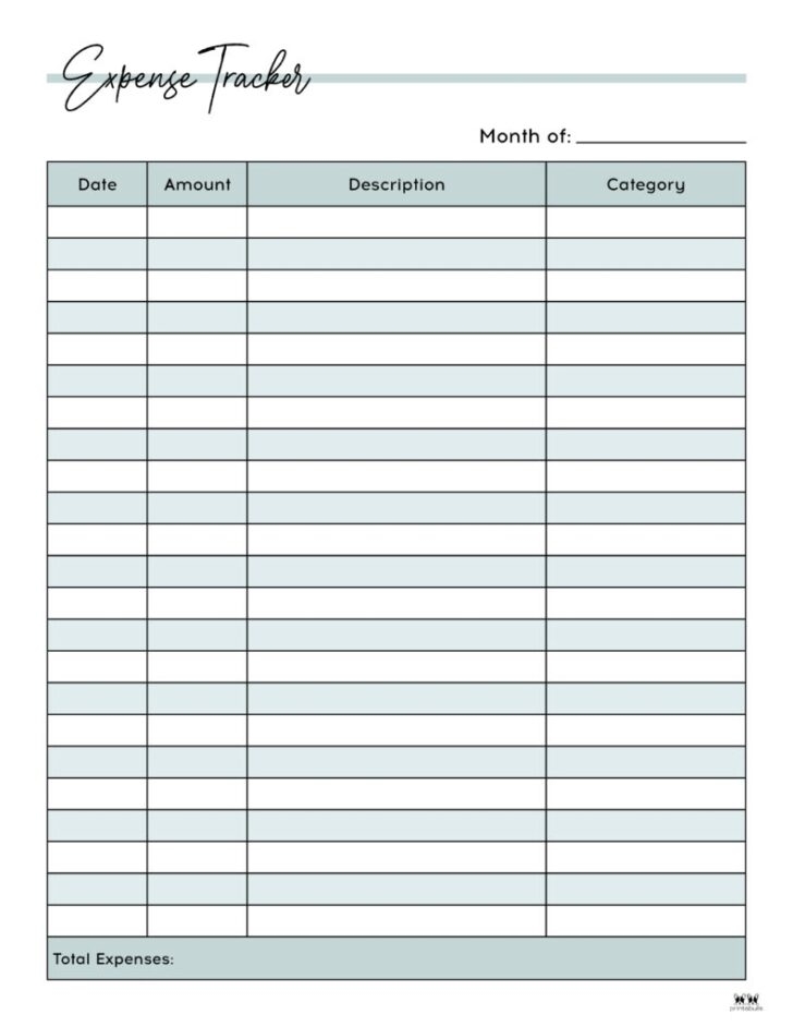 Free Printable Expense Sheet Printable Worksheets