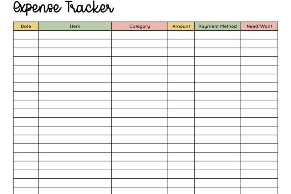 Free Printable Expense Sheet Template Fillable Form 2023