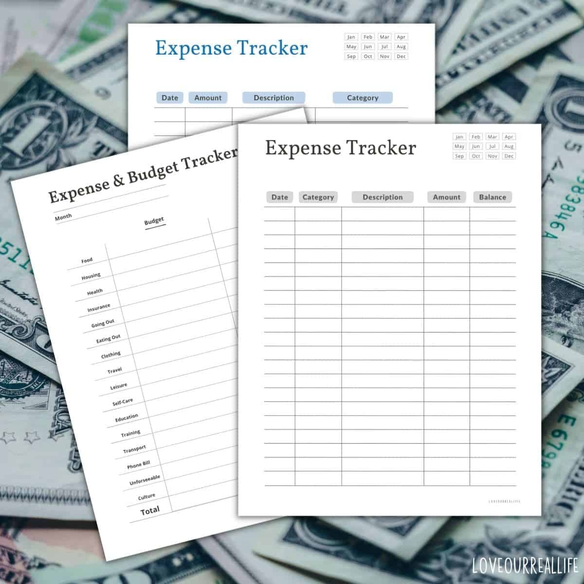 FREE Printable Expense Tracker Monthly Budget Trackers Love Our 