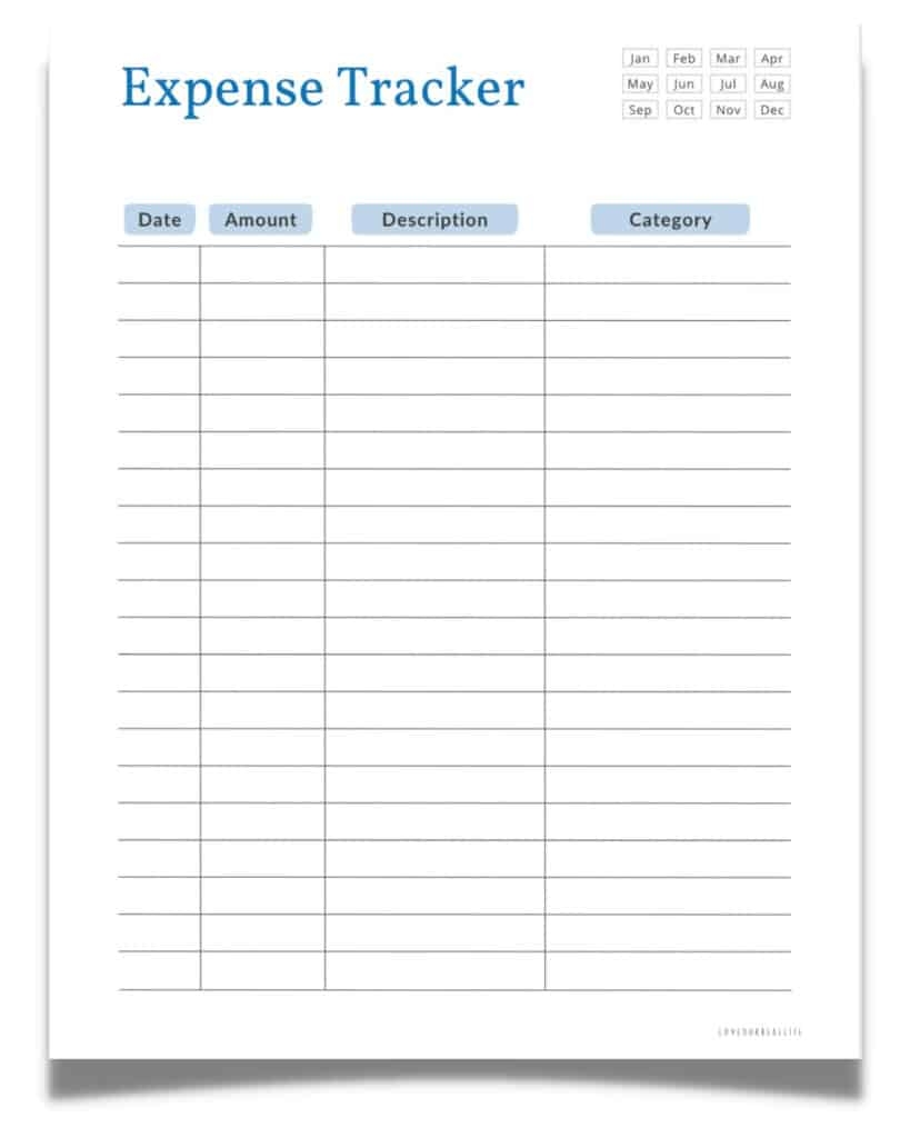 FREE Printable Expense Tracker Monthly Budget Trackers Love Our 
