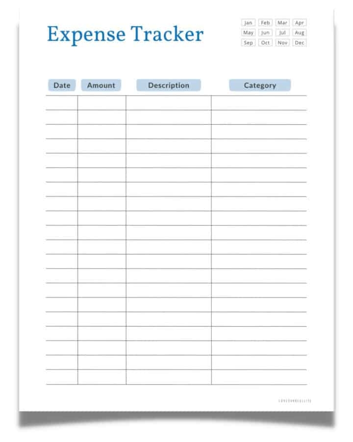 FREE Printable Expense Tracker Monthly Budget Trackers Love Our 
