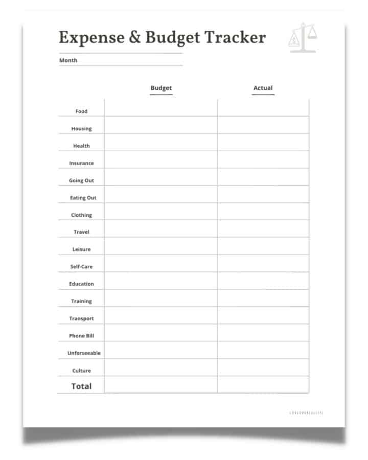 FREE Printable Expense Tracker Monthly Budget Trackers Love Our 