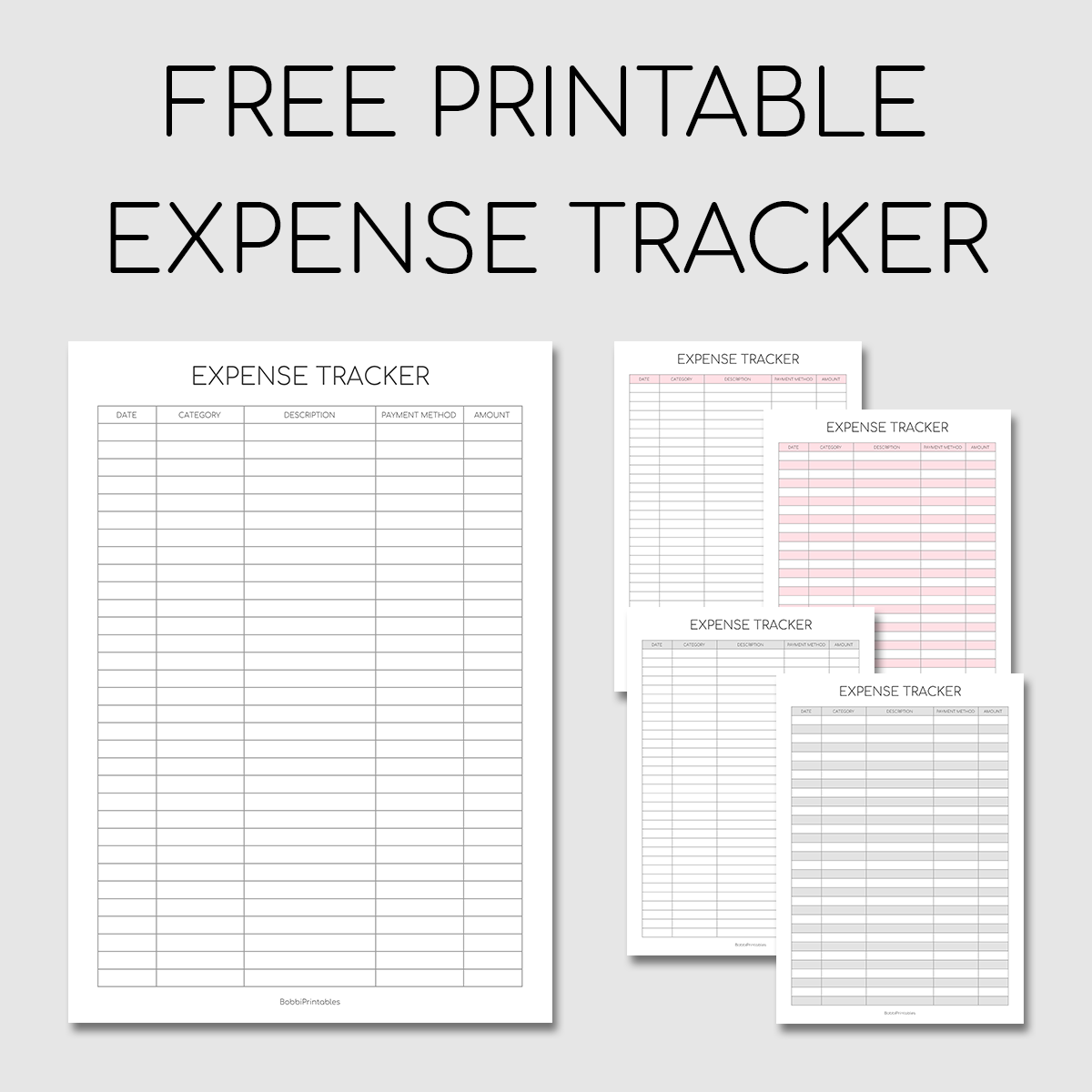 Free Printable Expense Tracker Template Printable Templates