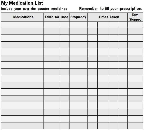 Free Printable Medical Expense Log Free Templates Printable