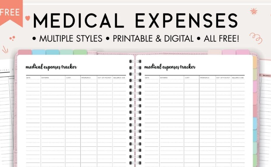 FREE Printable Medical Expenses Tracker World Of Printables