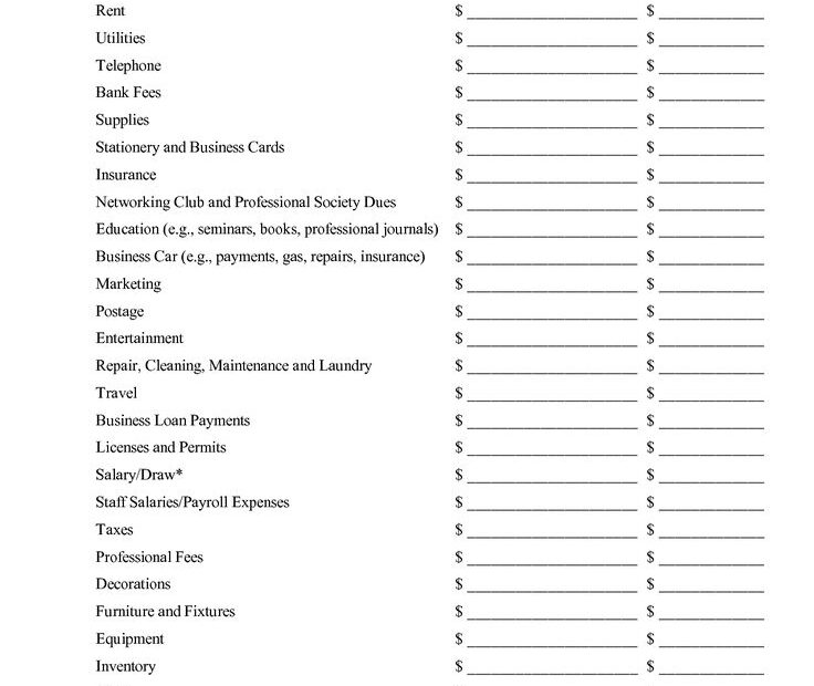 Free Printable Monthly Business Expense Sheet Sratinto