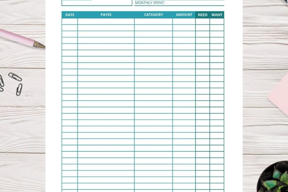 Free Printable Monthly Expense Tracker Printable Limobar