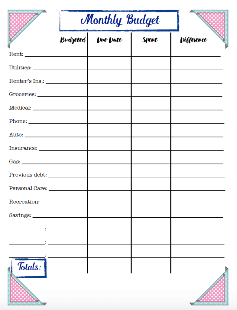 Free Printable Monthly Expenses Free Templates Printable