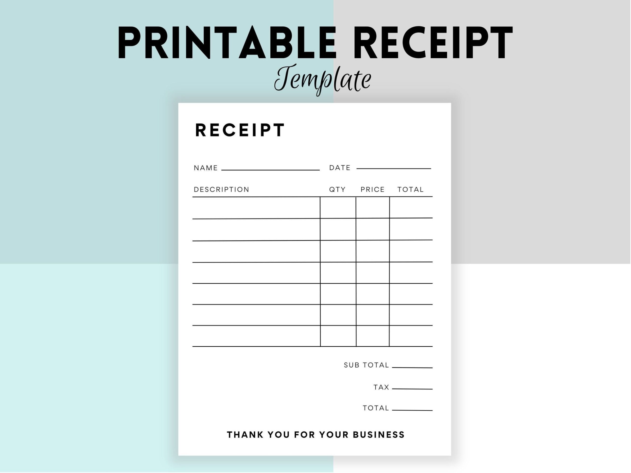 Free Printable Receipt Download Free Printable Receipt Png Images 