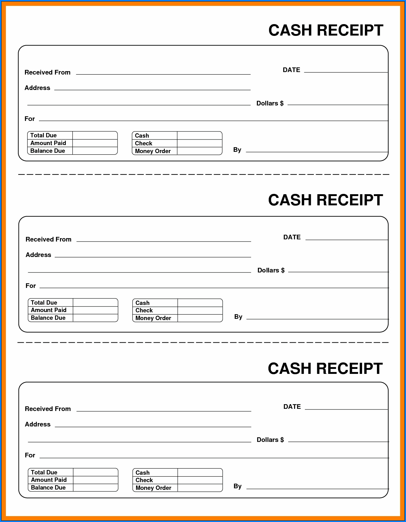 Free Printable Receipt Form Printable Forms Free Online