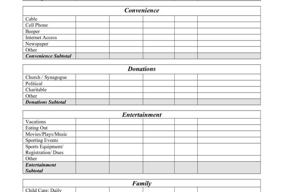 Free Printable Template For Income And Expenses Chemvsa
