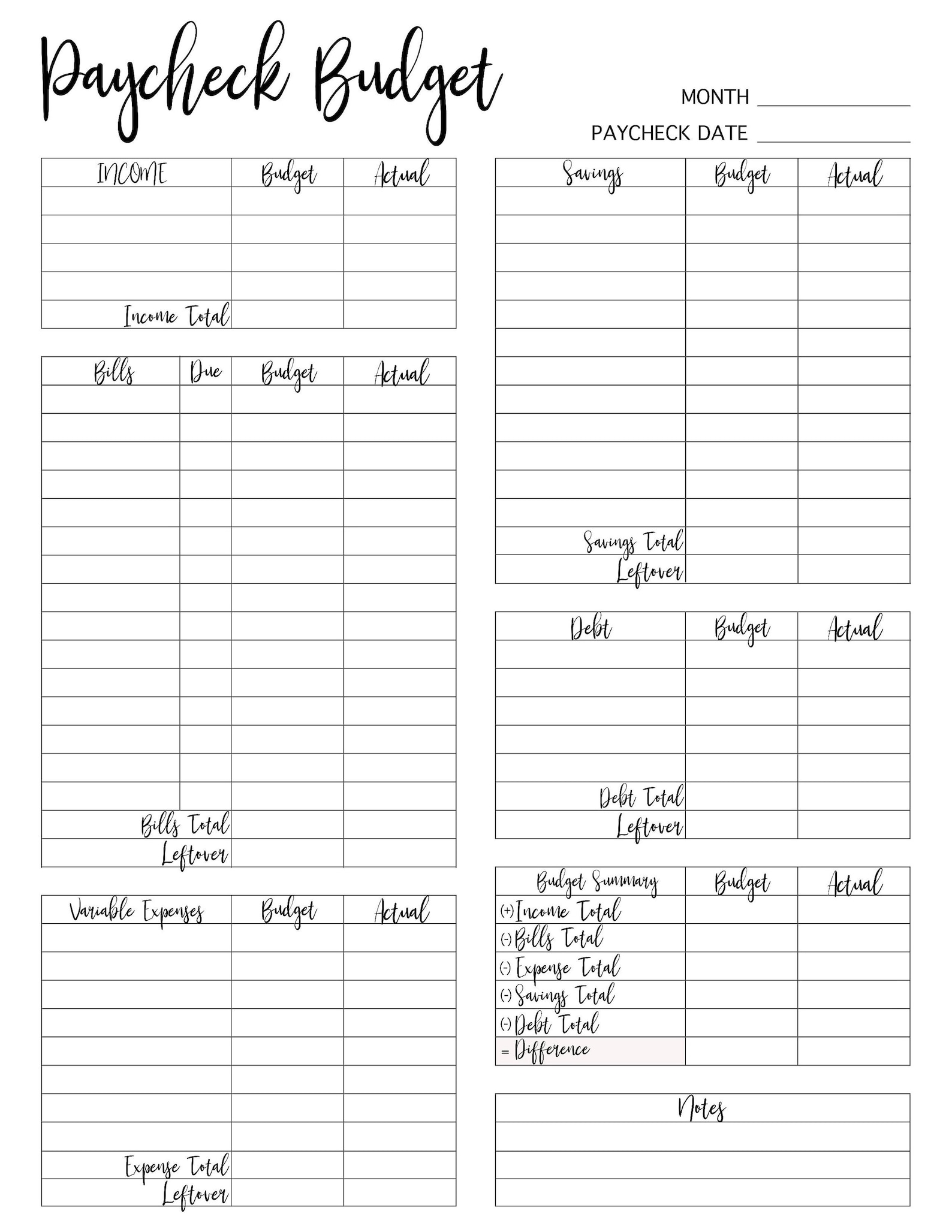 Free Printables Expenses Trackers For Kids Boolthreads