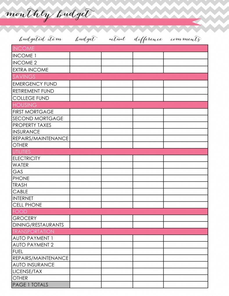 Free Spreadsheet For Monthly Expenses Roadquest