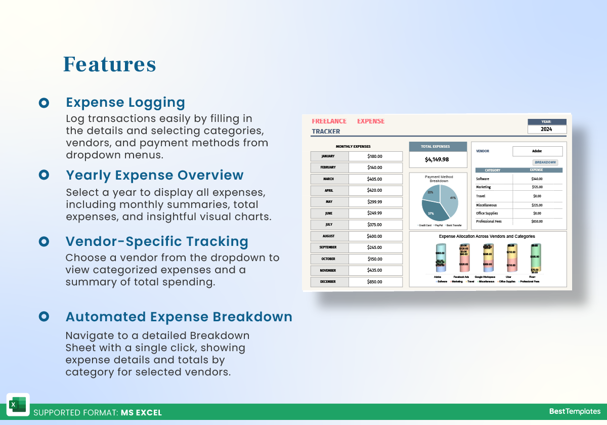 Freelance Expense Tracker Excel Template Best Templates