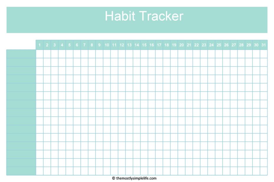 Habit Tracker Excel Template