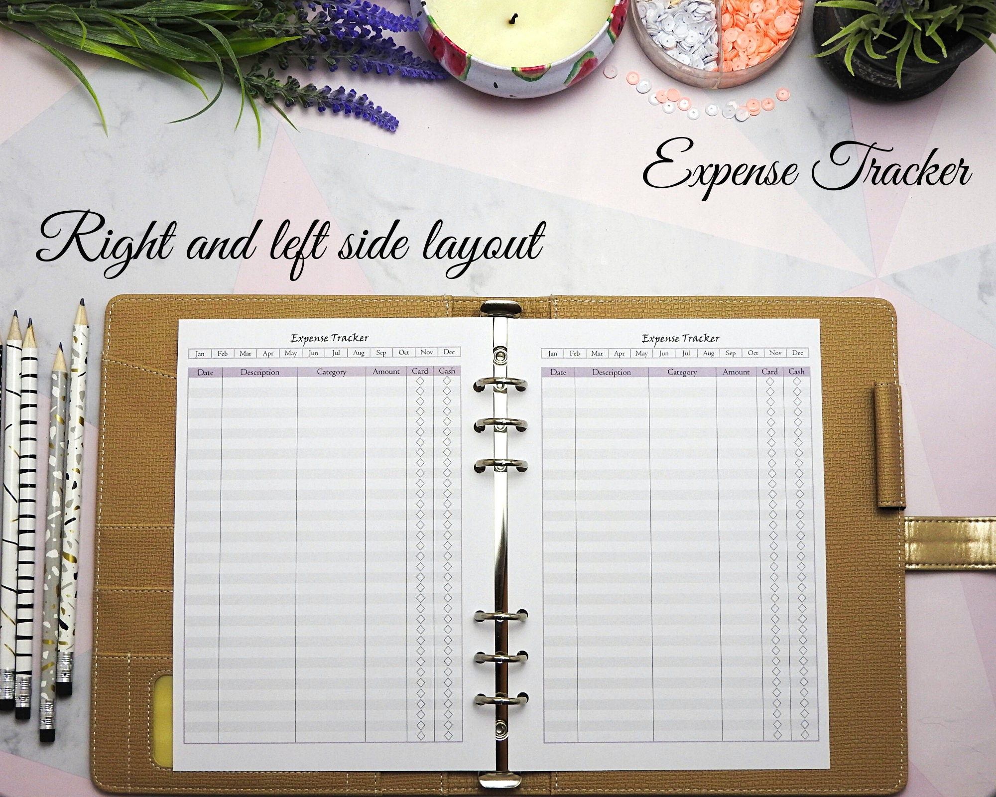 Happy Planner Expense Tracker Half Sheet Printable Frosdbuy