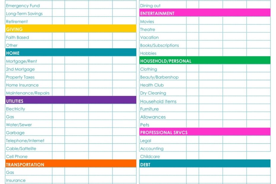 Household Budget Template Excel Templates Tolfmass