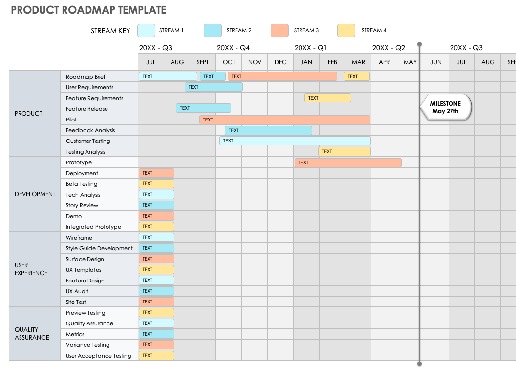 How To Create The Best Roadmap In Excel Smartsheet 2022 