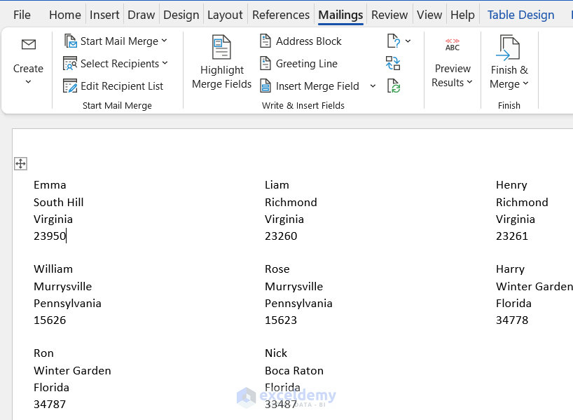 How To Print Avery 8160 Labels In Excel 2 Steps