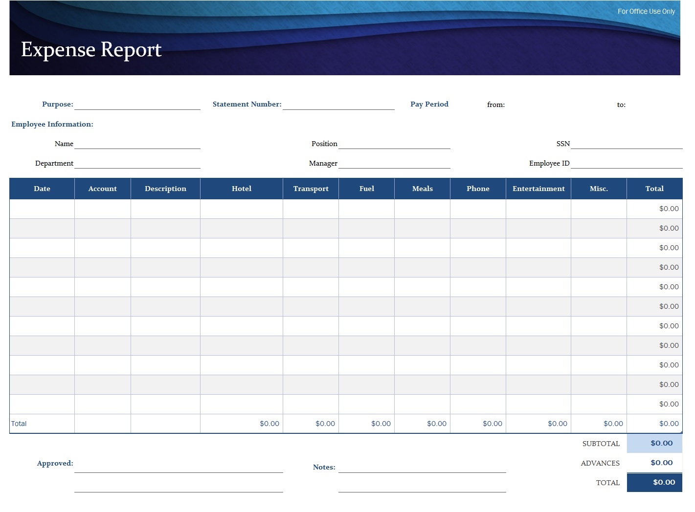 How To Use Expense Report Template In Excel Infoupdate