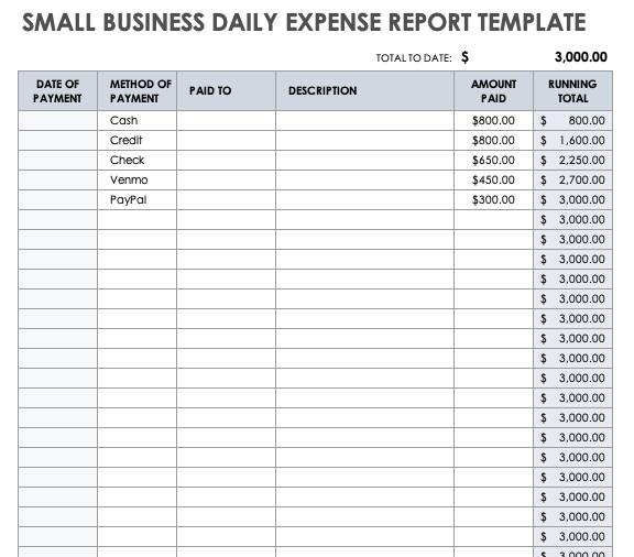 How To Write An Expense Report Template Printable Forms Free Online