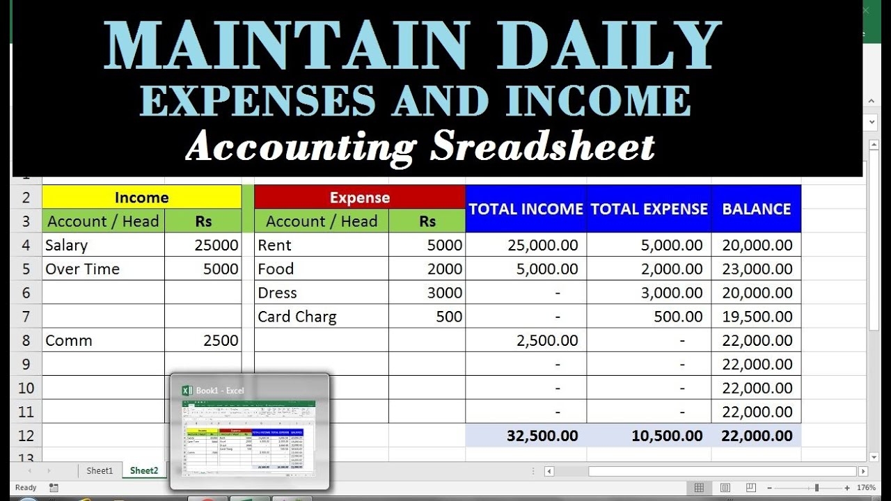 Income And Expense Tracker Excel Template Fessgenius