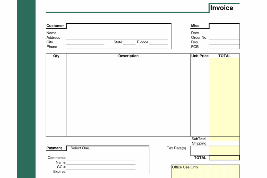 Invoice template word download free Db excel