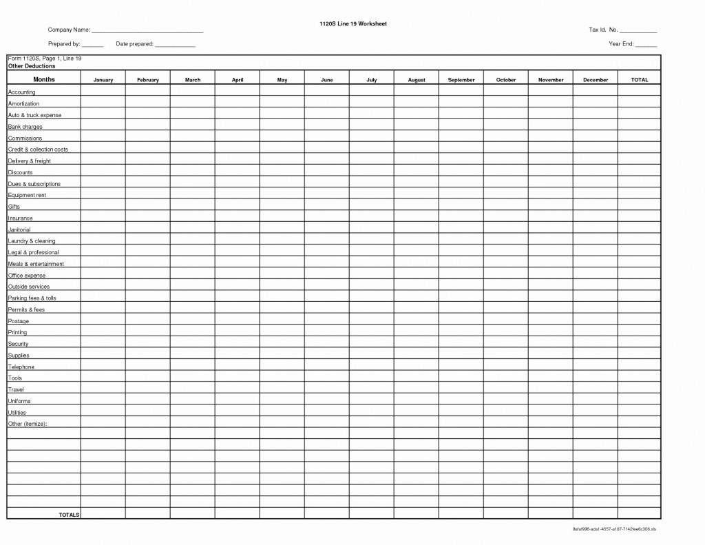 Itemized Deductions Spreadsheet Db excel