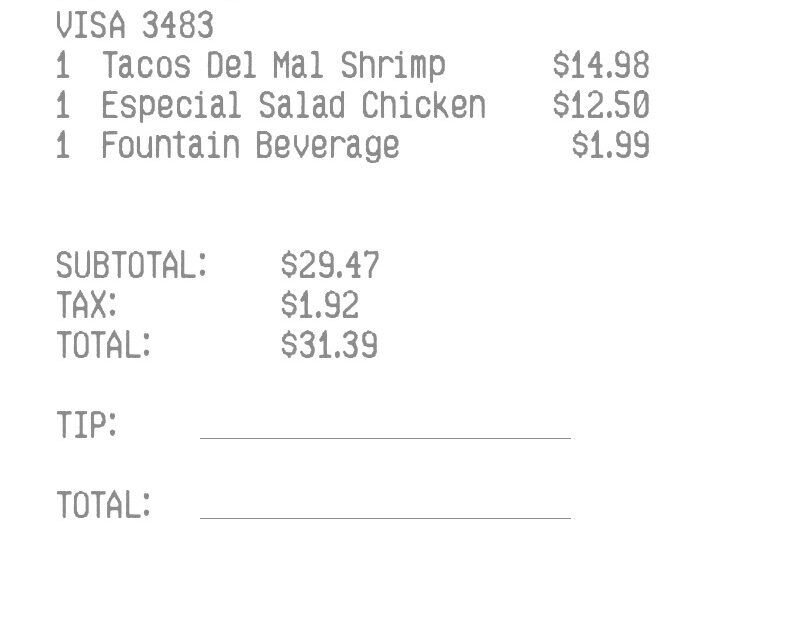 Itemized Receipt Generator