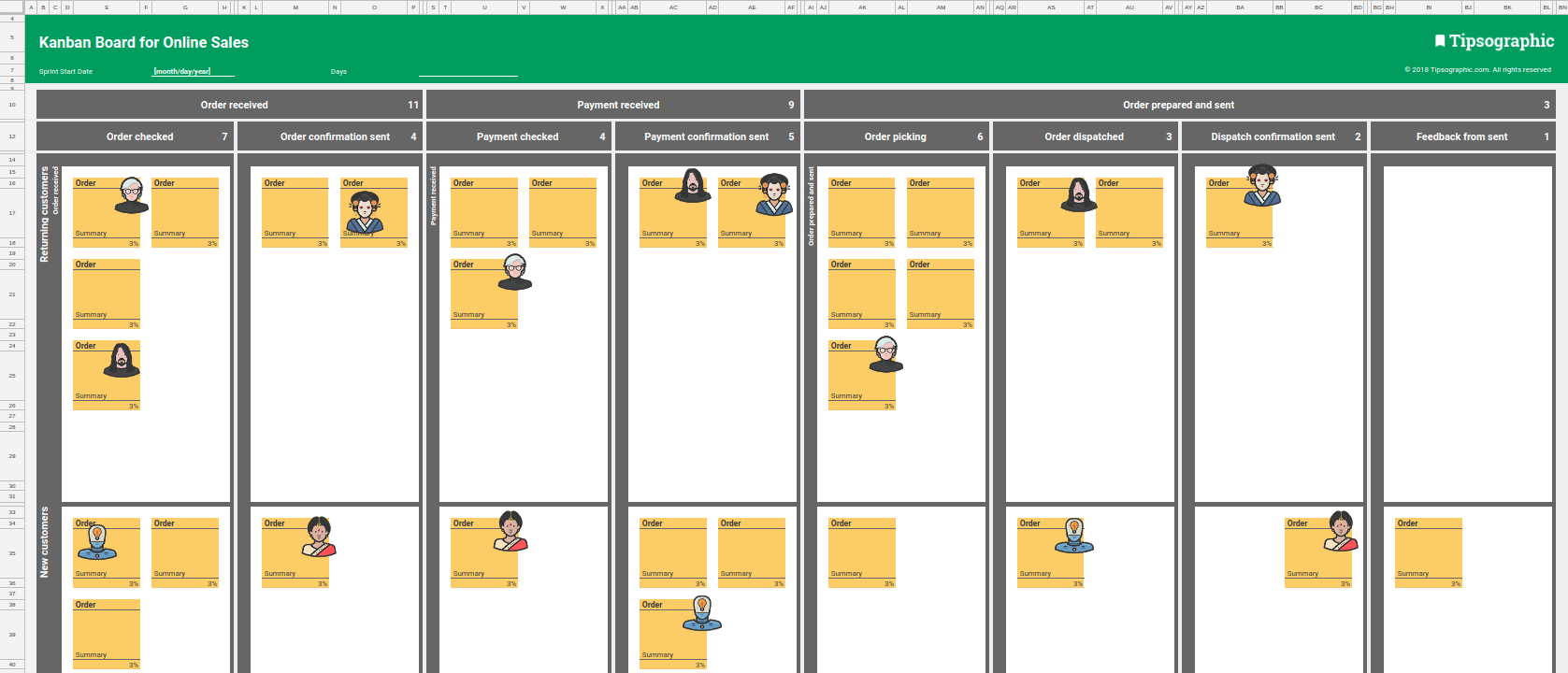 Kanban Board Template Excel