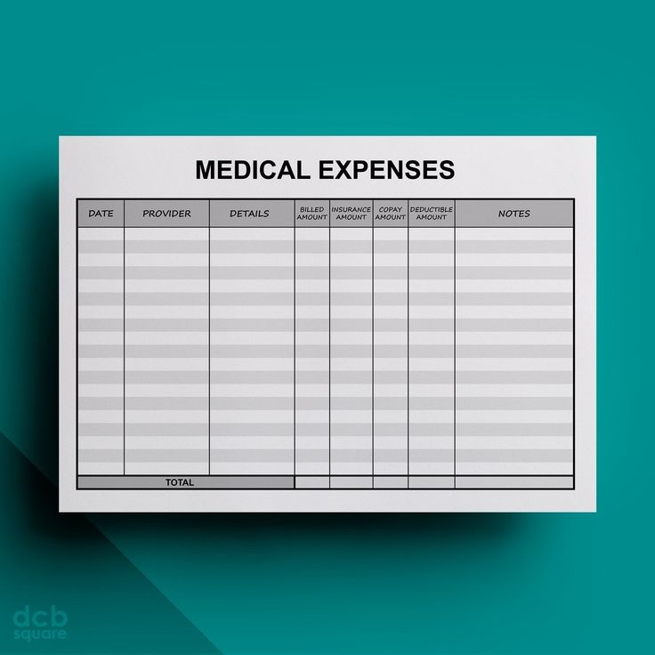 Kids Medical Expense Tracker Printable Firmtaste