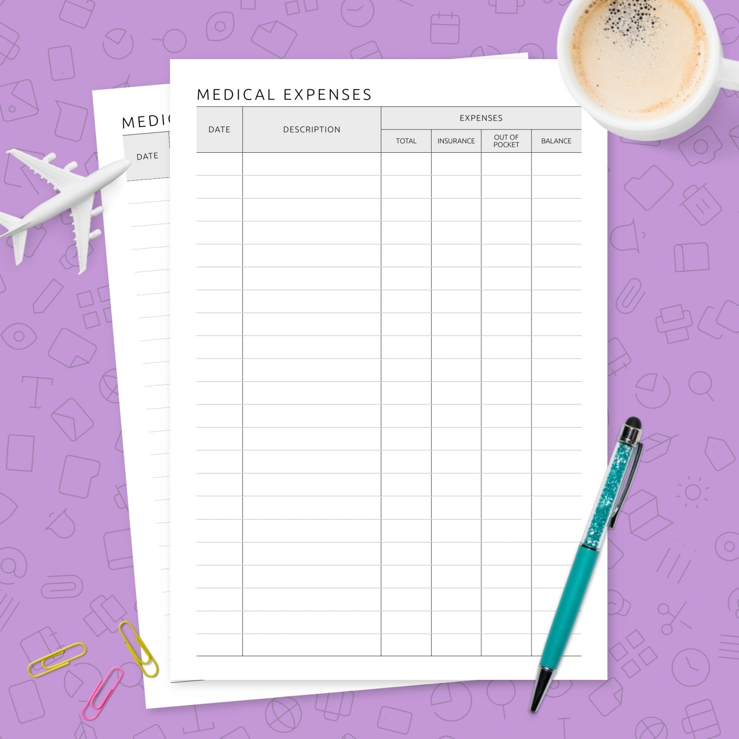 Kids Medical Expense Tracker Printable Herymenu