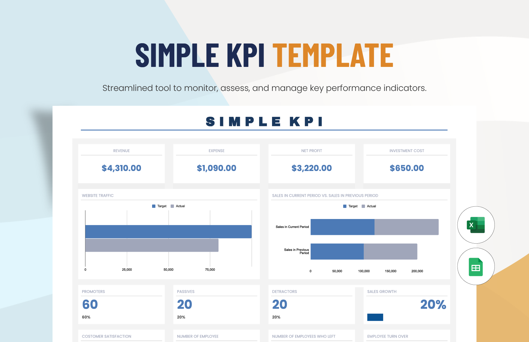 KPI Templates In Excel FREE Download Template