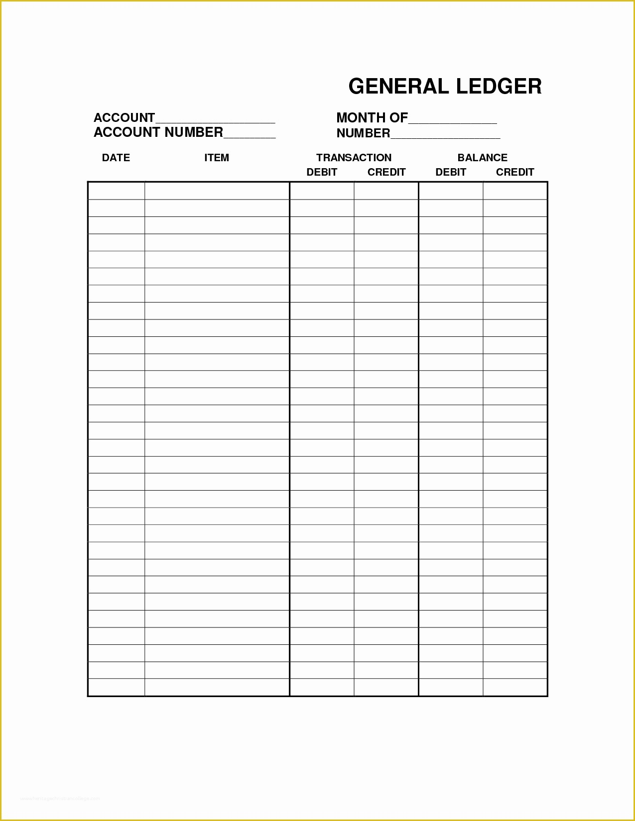 Ledger Sheet Template Free Of 10 Rental Ledger Templates Pdf 