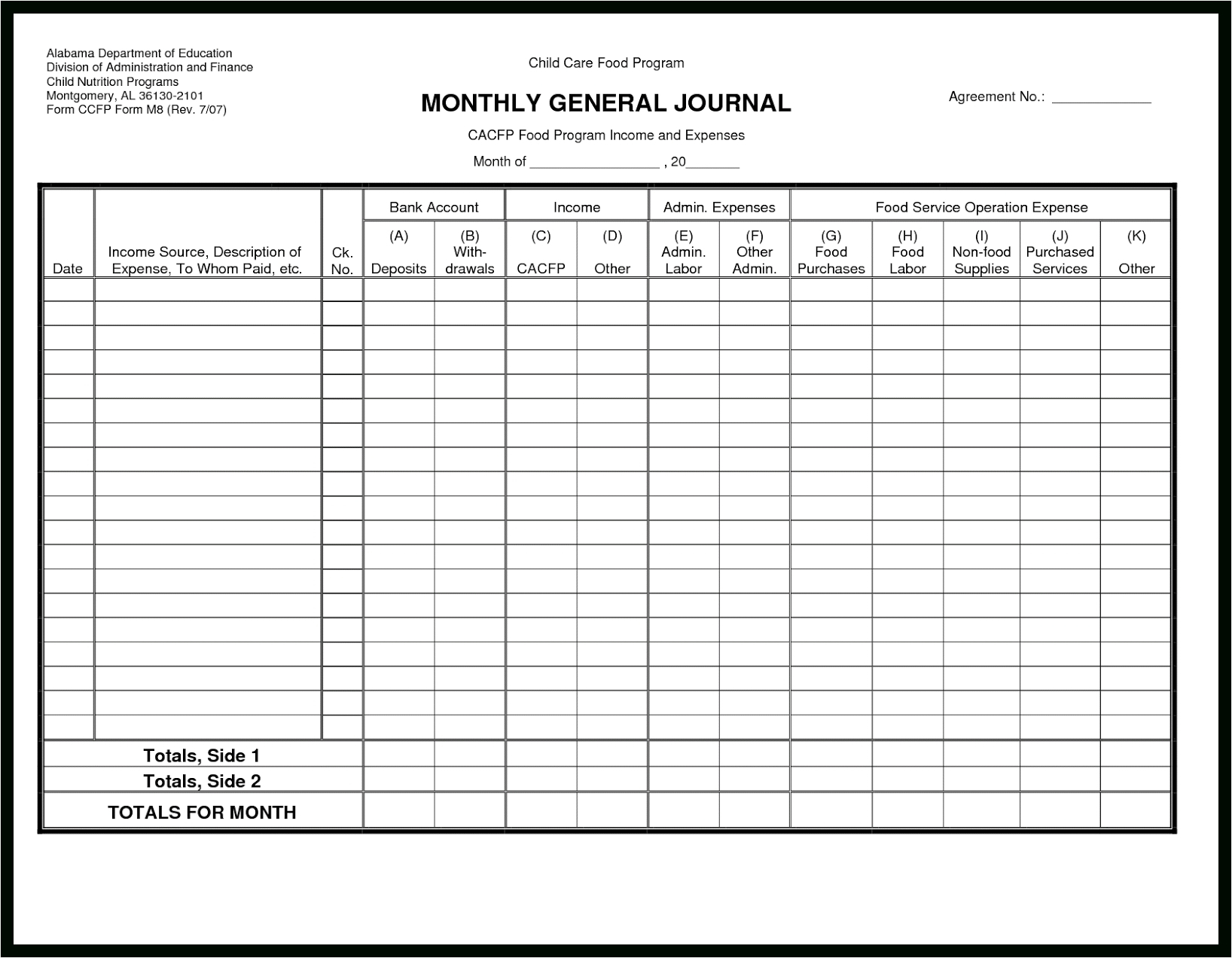 Manual Bookkeeping Template Db excel
