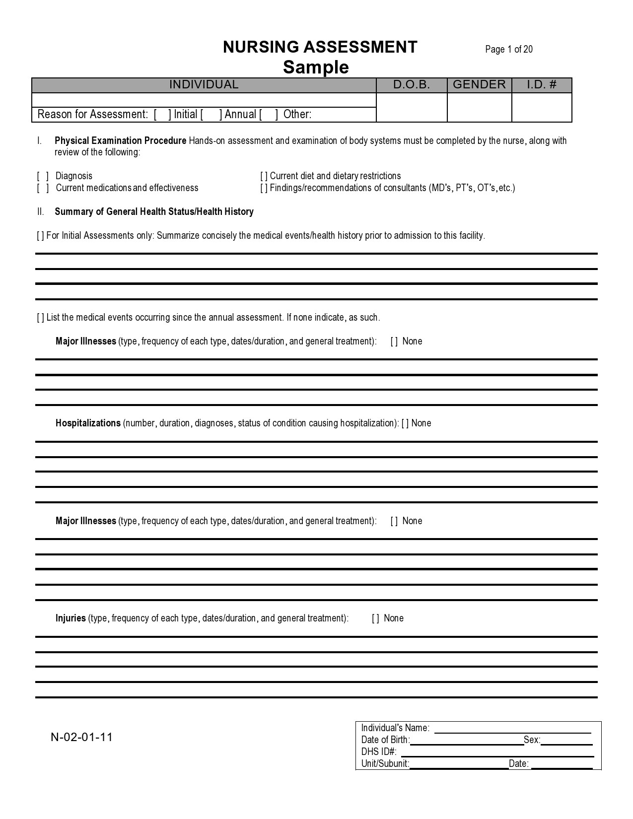 Medical Documentation Form Free Printable Printable Forms Free Online