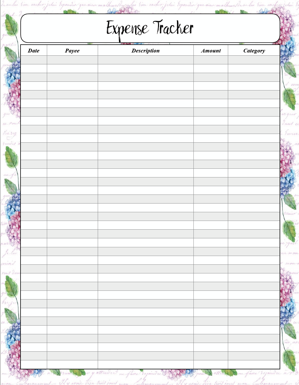 Medical Expense Tracker Spreadsheets Free Printable Pdf Dolfskin