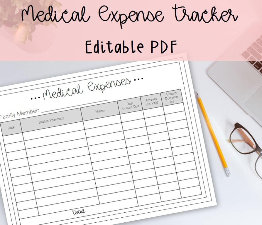 Medical Expense Tracker Spreadsheets Free Printable Pdf Navisse