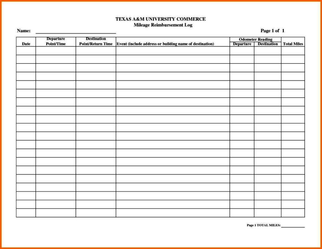 Mileage Expense Form Template Free SampleTemplatess SampleTemplatess