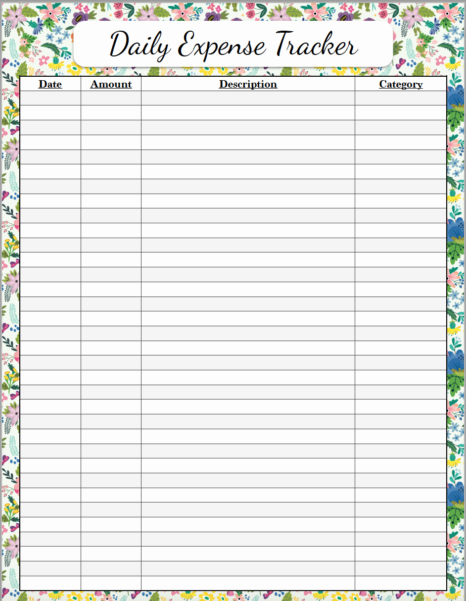 Money Tracking Spreadsheet Of Free Bud Ing Printables Expense Db 